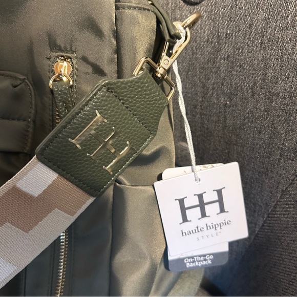 Haute Hippie Olive Green Backpack Bag - Picture 3 of 6